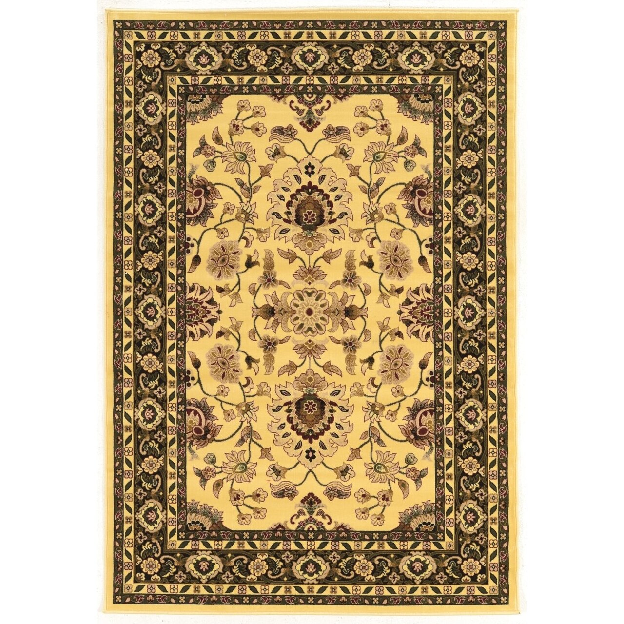 Treasures Isphahan Cream Area Rug 8X10 Power Loomed Traditional Design
